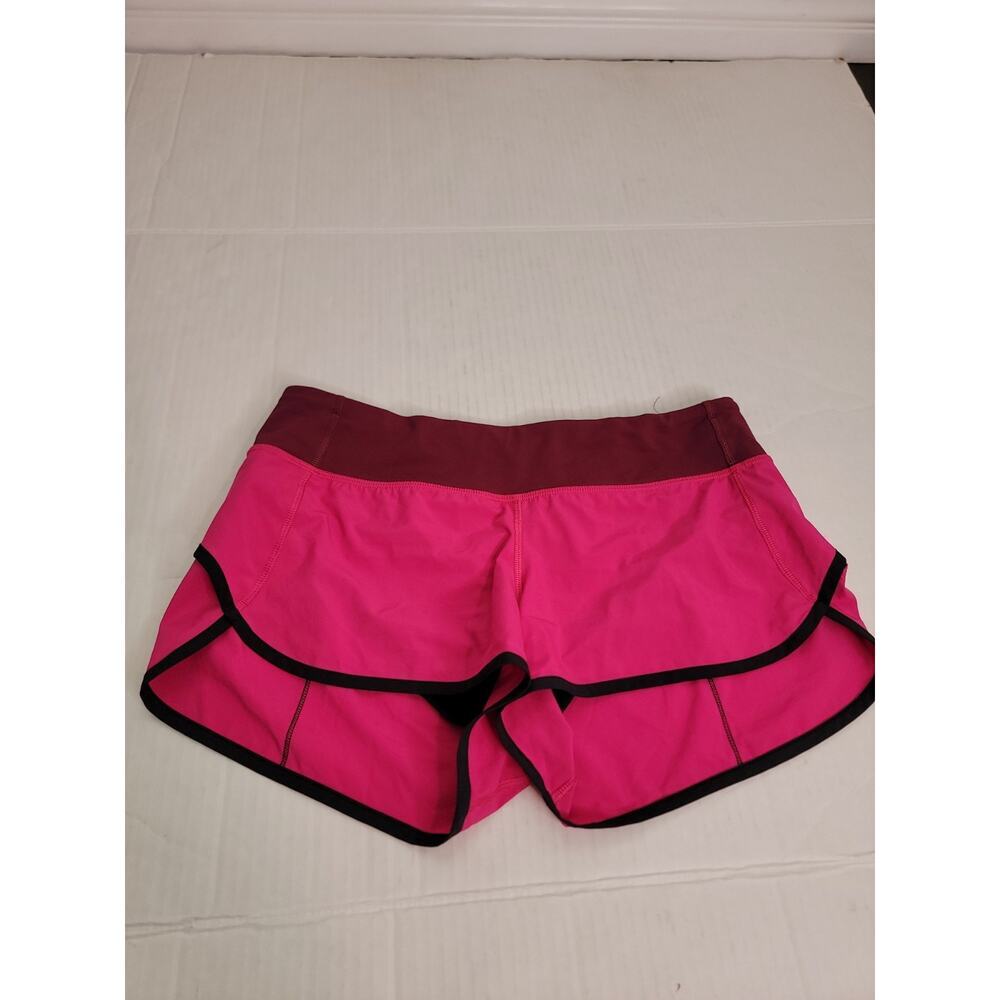 LULULEMON Shorts Women's SZ 8 Run Speed Pink Pull On Drawstring Athleisure